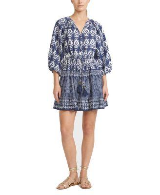 Sam Balloon Sleeve Elastic-Waist Mini Shirtdress by CHANGE OF SCENERY