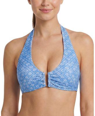 Shana U-Bar Print Halter Bikini Top by CHANGE OF SCENERY