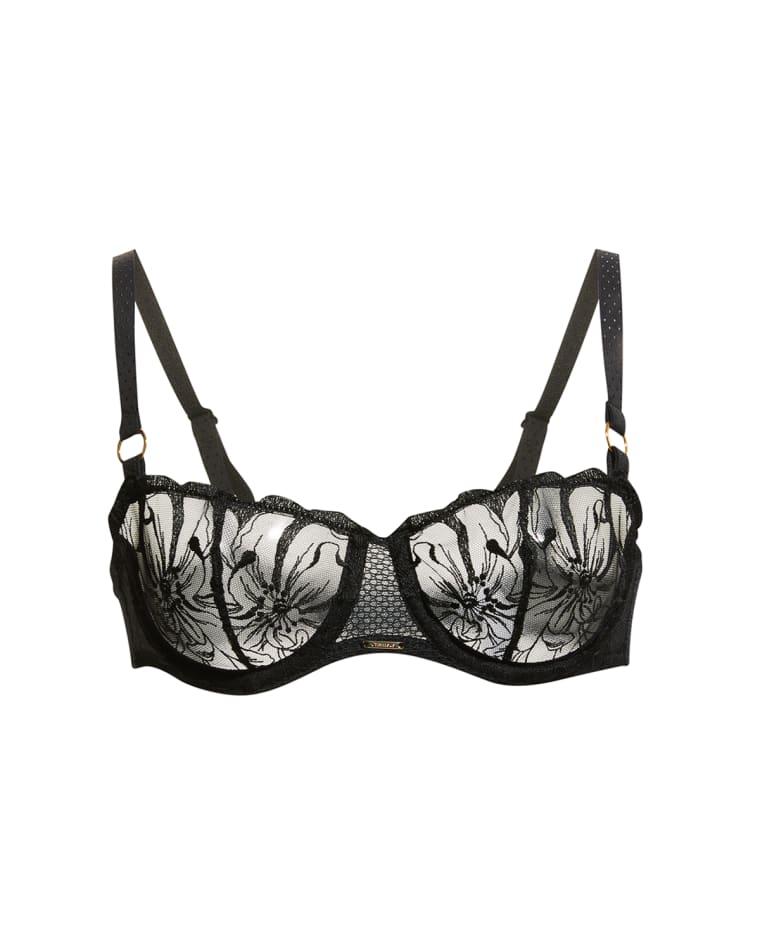 Fleur Floral-Embroidered Scalloped Demi Bra by CHANTELLE