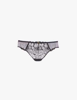 Fleurs Tanga embroidered briefs by CHANTELLE