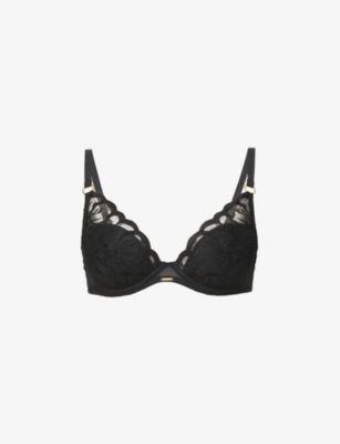 Fleurs embroidered plunge T-shirt bra by CHANTELLE