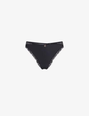Romance Lace-Panel Thong by CHANTELLE