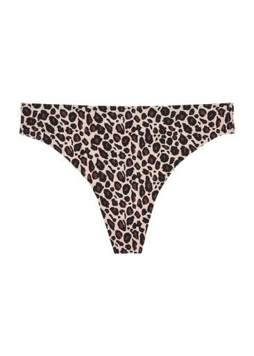 Soft Stretch leopard-print thong by CHANTELLE