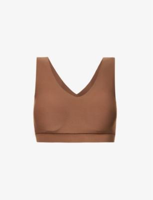 Soft Stretch smooth v-neck crop top by CHANTELLE
