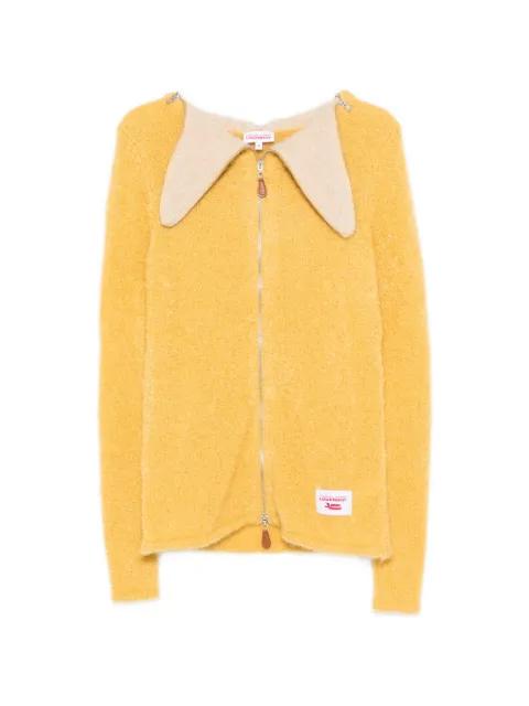 Banana zip cardigan by CHARLES JEFFREY LOVERBOY