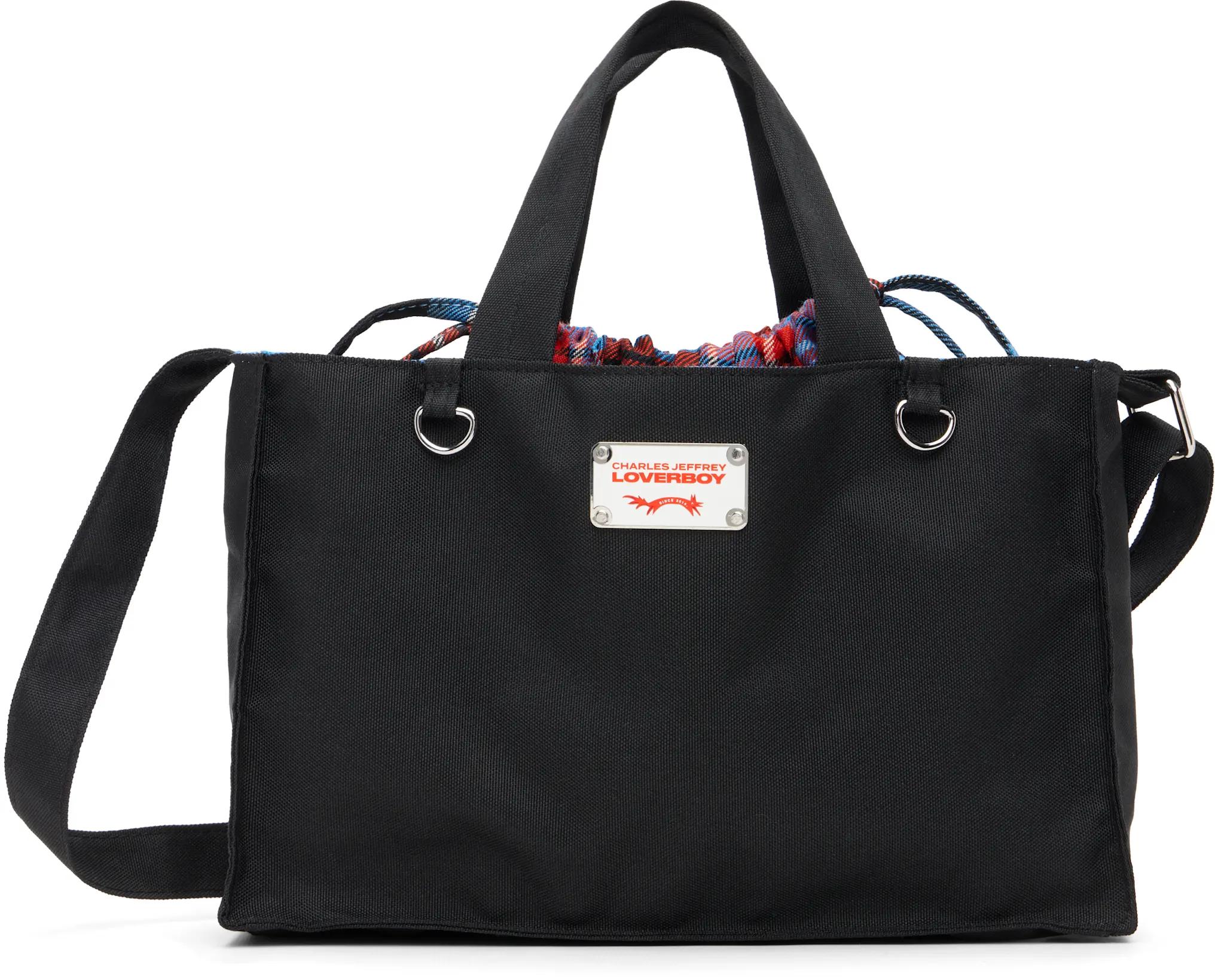 Black Colour Block Baby Shopper Tote by CHARLES JEFFREY LOVERBOY