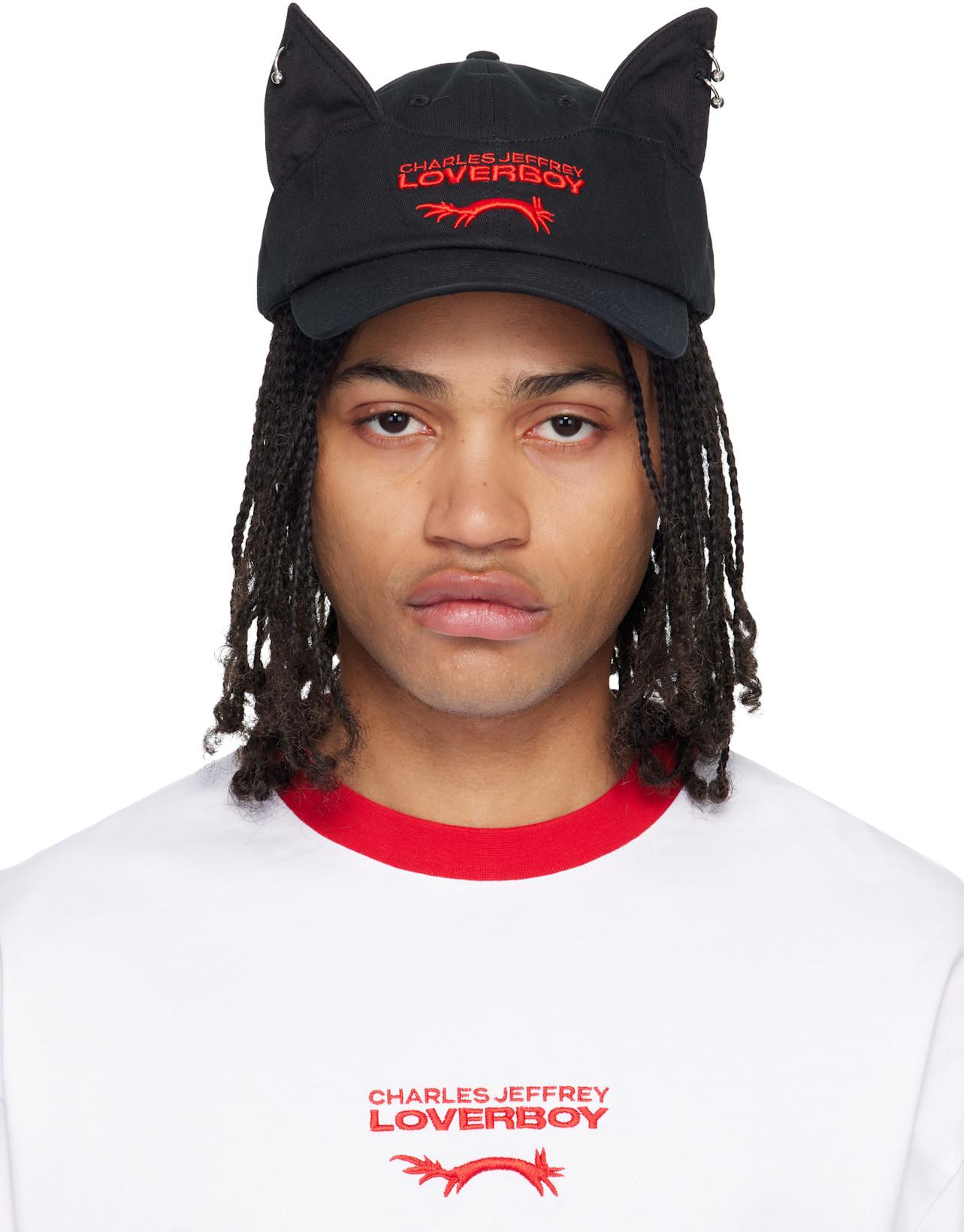 Black Pierced Ears Cap by CHARLES JEFFREY LOVERBOY