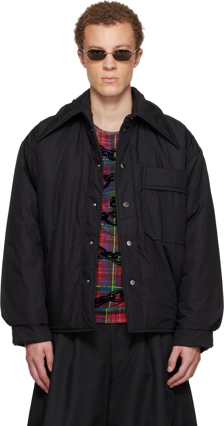 Black Puffer Overshirt by CHARLES JEFFREY LOVERBOY