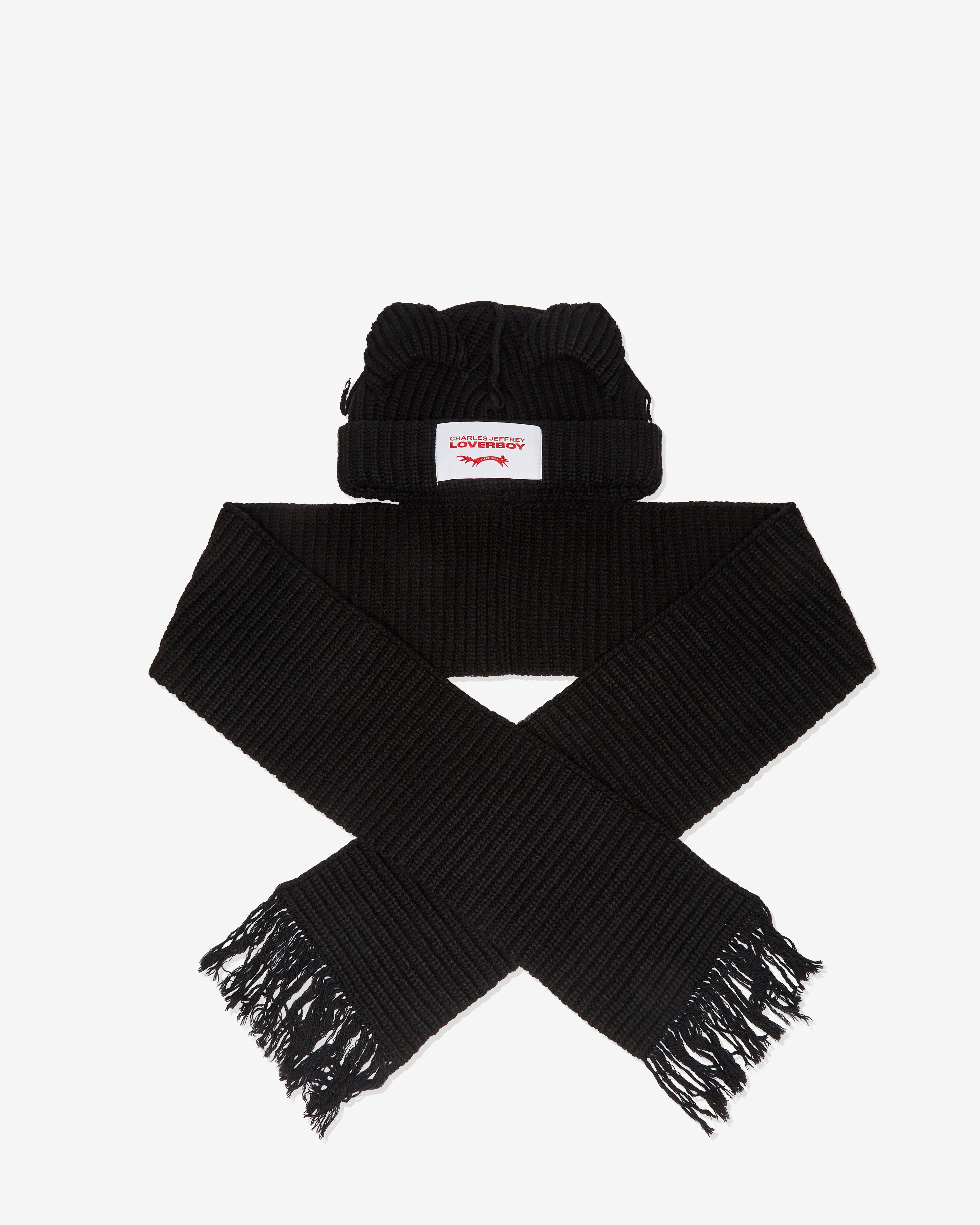 Charles Jeffrey - Men's Chunky Beanie Scarf - (Black) by CHARLES JEFFREY LOVERBOY