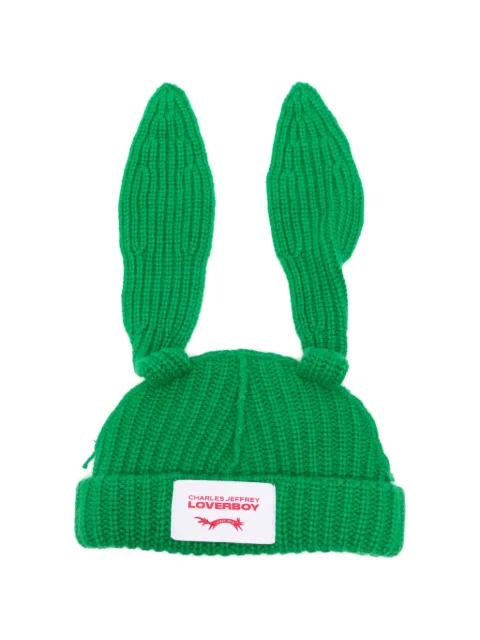 Chunky Rabbit beanie hat by CHARLES JEFFREY LOVERBOY