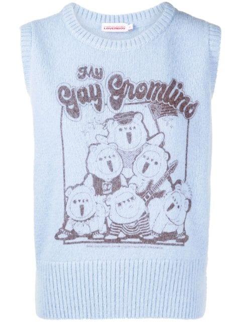 Cute Gromlin knitted vest by CHARLES JEFFREY LOVERBOY