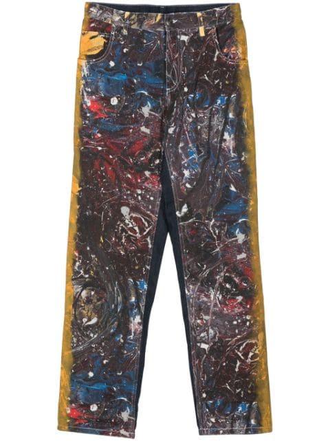 Exclusive Painted Art jeans by CHARLES JEFFREY LOVERBOY