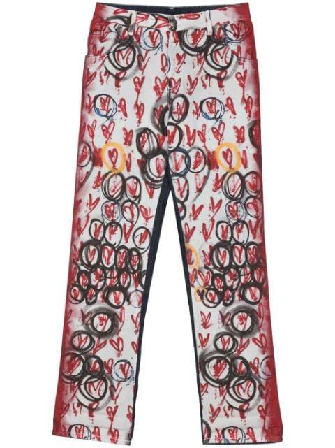 Exclusive Painted Art jeans by CHARLES JEFFREY LOVERBOY