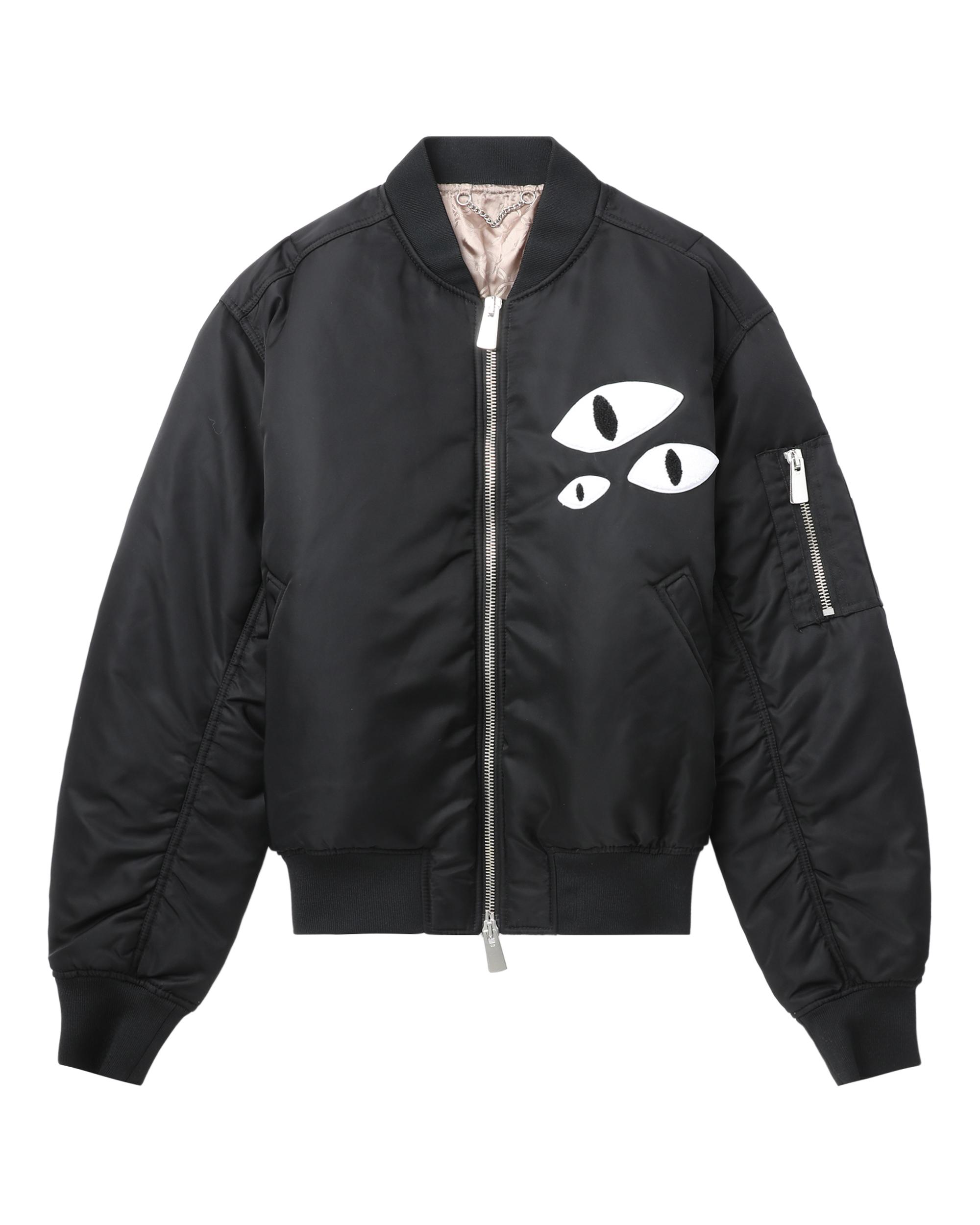 Eye-patch padded bomber jacket by CHARLES JEFFREY LOVERBOY