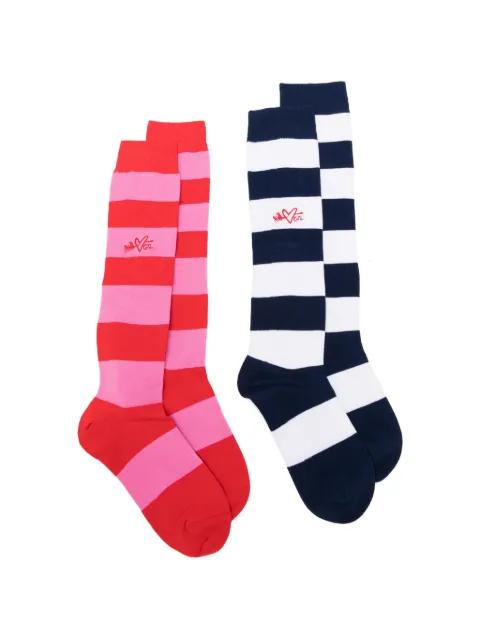 Loverboy striped socks (set of two) by CHARLES JEFFREY LOVERBOY