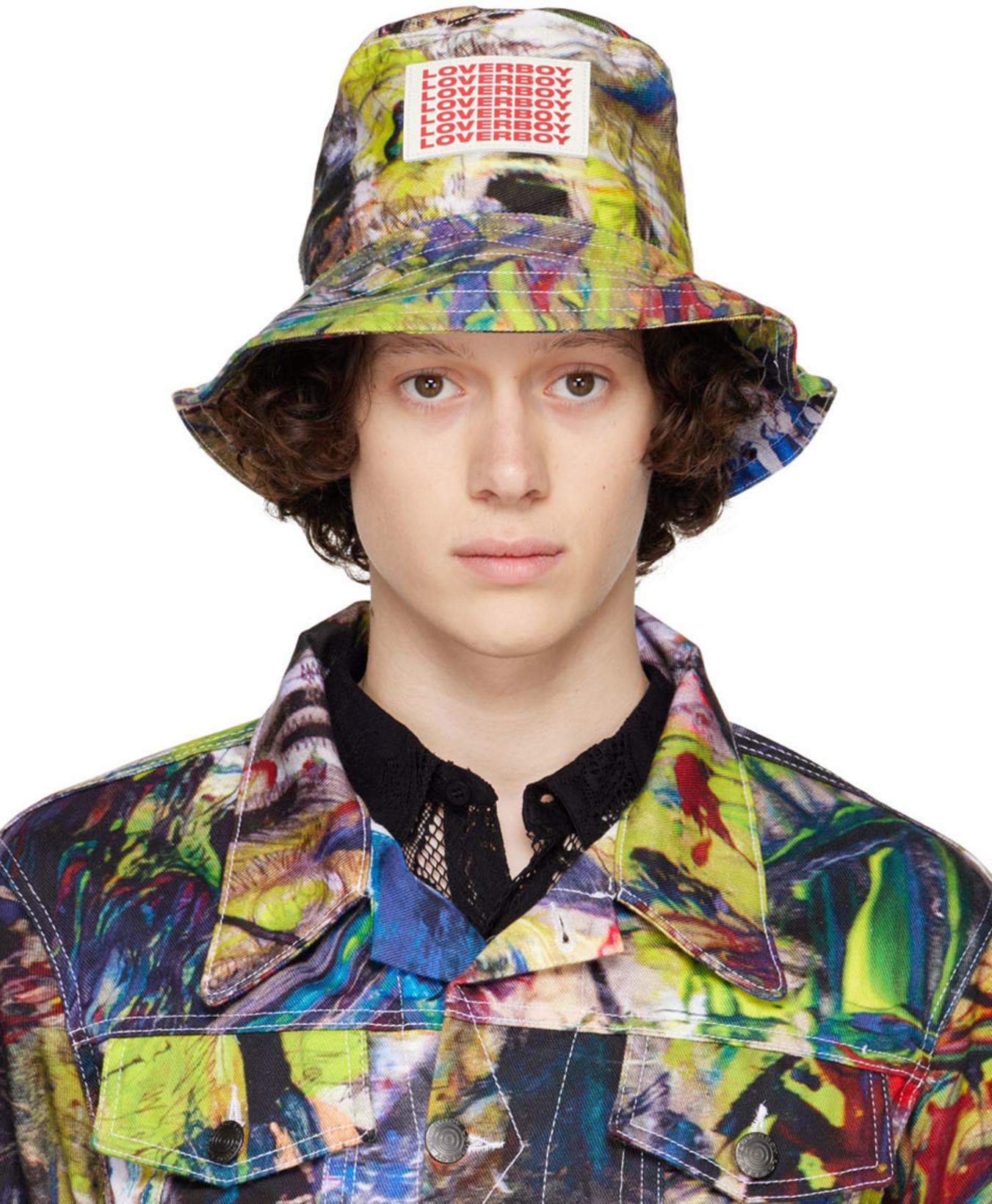 Multicolor Denim Bucket Hat by CHARLES JEFFREY LOVERBOY
