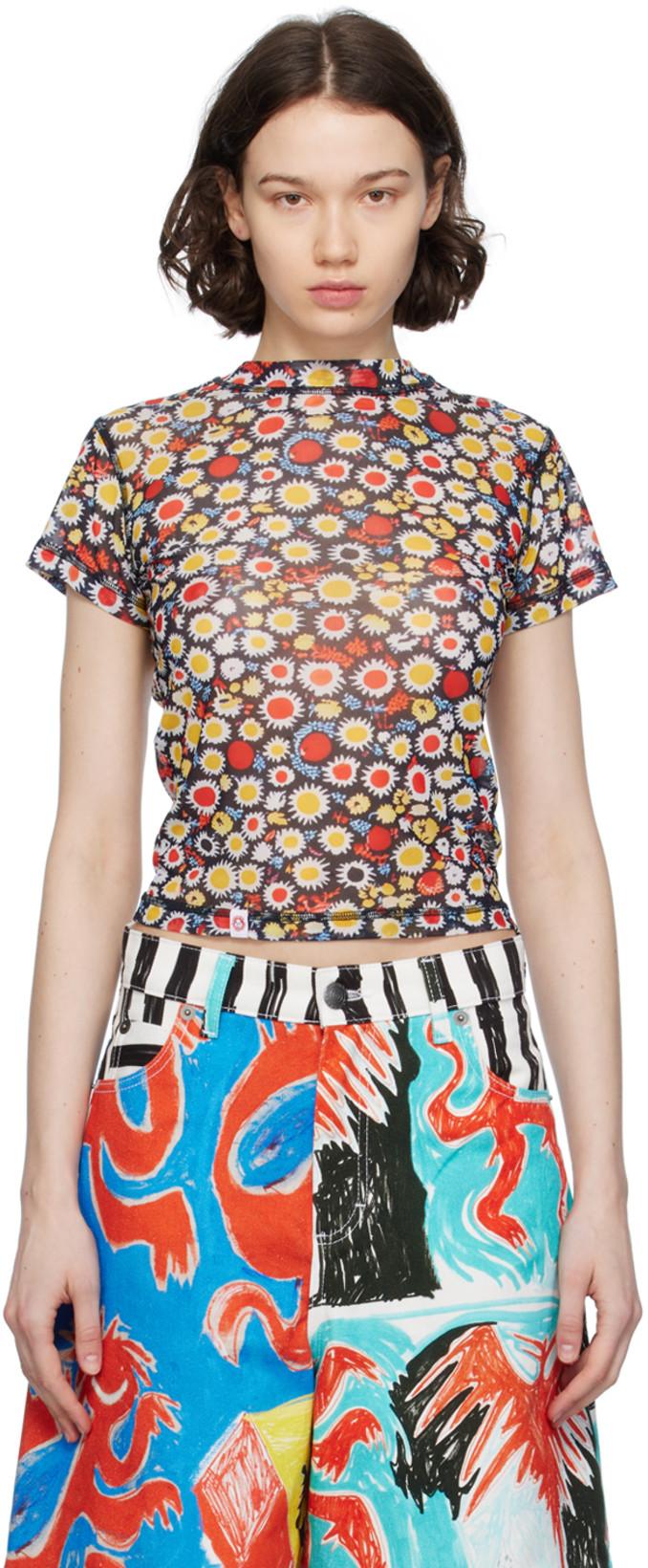 Multicolor Floral T-Shirt by CHARLES JEFFREY LOVERBOY
