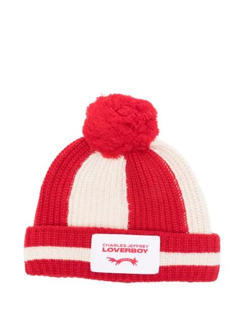 Pompom beanie hat by CHARLES JEFFREY LOVERBOY