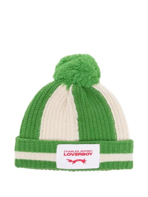 Pompom beanie hat by CHARLES JEFFREY LOVERBOY