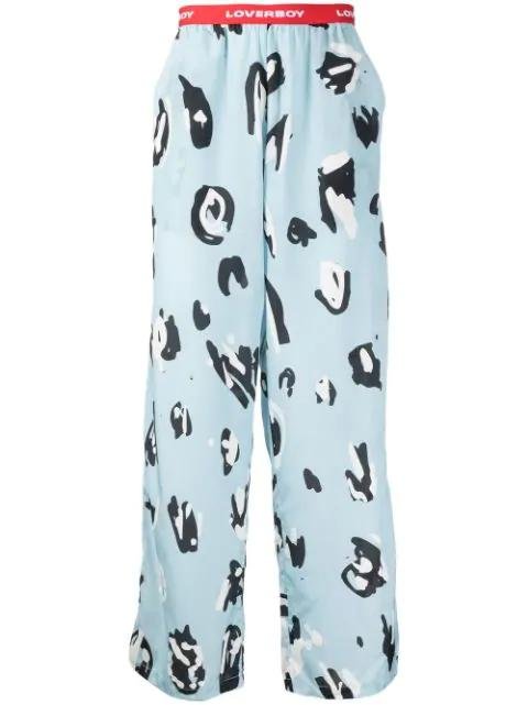 abstract-print logo-waist trousers by CHARLES JEFFREY LOVERBOY