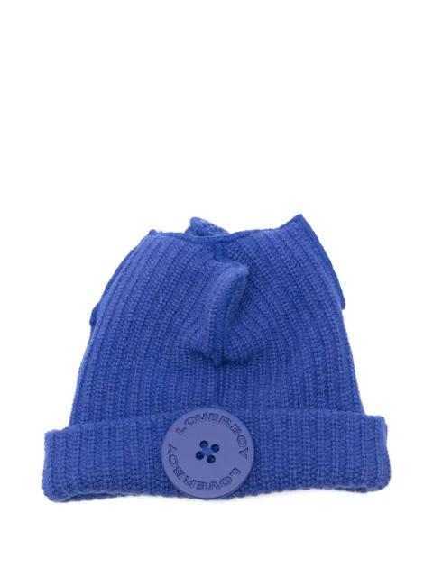 button-detail beanie by CHARLES JEFFREY LOVERBOY