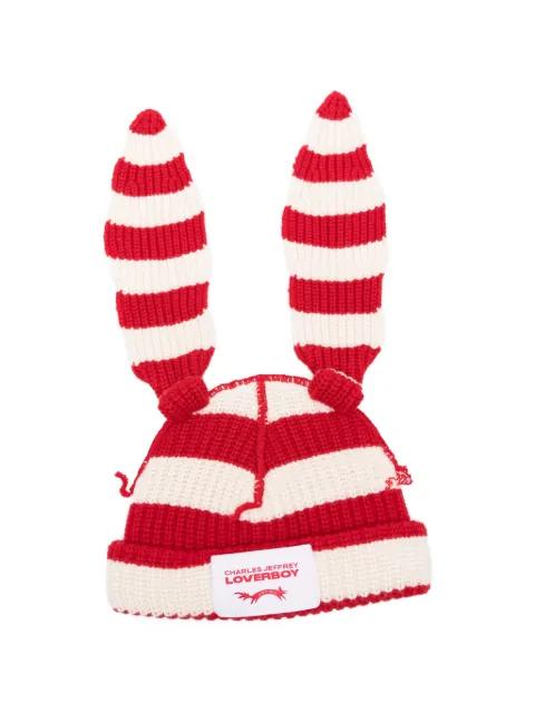 chunky-knit rabbit beanie hat by CHARLES JEFFREY LOVERBOY