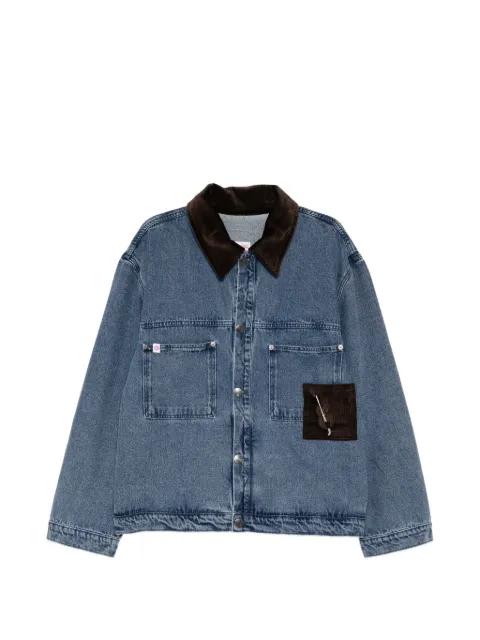 corduroy patched denim jacket by CHARLES JEFFREY LOVERBOY