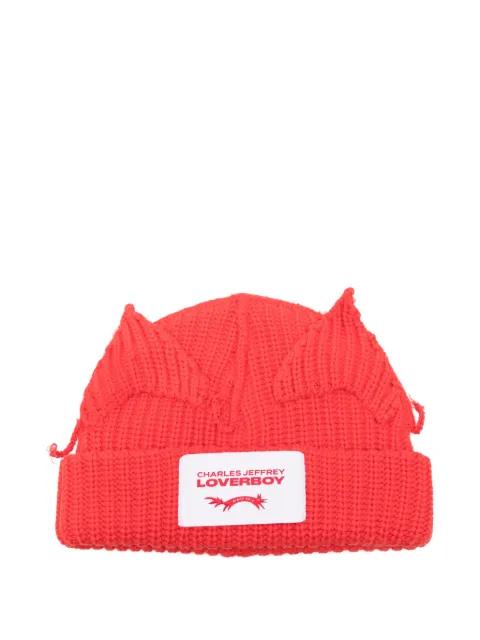 ears-detail beanie by CHARLES JEFFREY LOVERBOY
