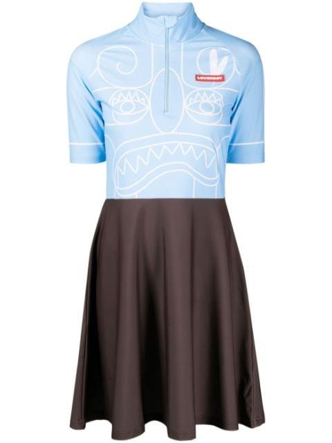 face-print flared minidress by CHARLES JEFFREY LOVERBOY