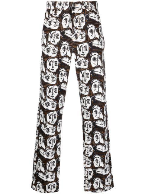 graphic-print cotton trousers by CHARLES JEFFREY LOVERBOY