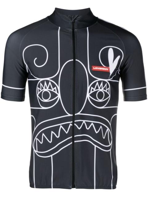 graphic-print cycling T-shirt by CHARLES JEFFREY LOVERBOY