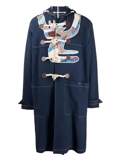 hoodied patchwork duffle coat by CHARLES JEFFREY LOVERBOY