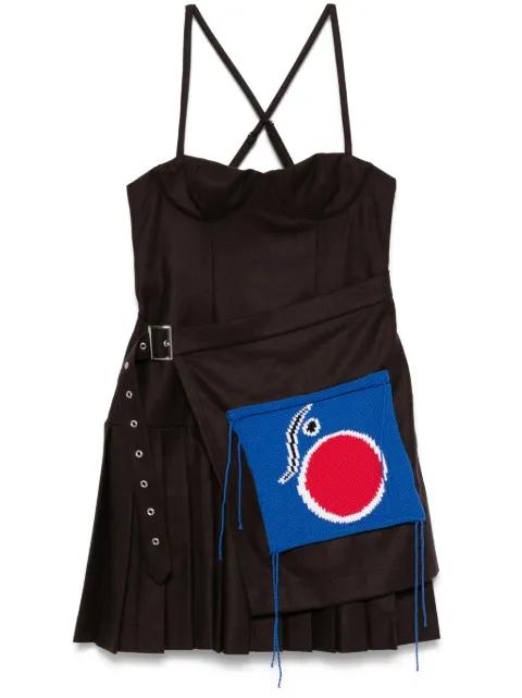 knitted-patch mini dress by CHARLES JEFFREY LOVERBOY
