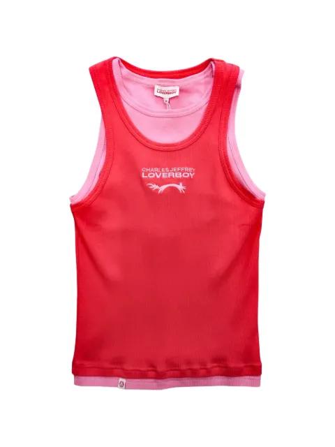 logo-embroidered layered-effect vest by CHARLES JEFFREY LOVERBOY
