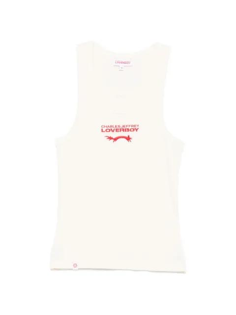 logo-embroidered tank top by CHARLES JEFFREY LOVERBOY