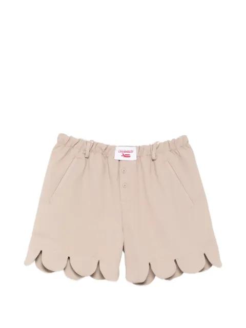 logo-patched scalloped-hem shorts by CHARLES JEFFREY LOVERBOY