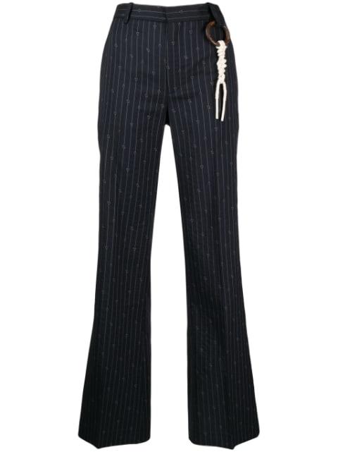 pinstripe straight-leg trousers by CHARLES JEFFREY LOVERBOY