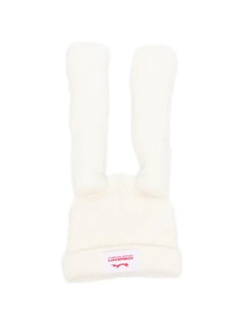 rabbit-ear beanie hat by CHARLES JEFFREY LOVERBOY