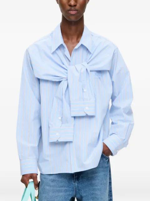 stripe-print knotted-detail shirt by CHARLES JEFFREY LOVERBOY