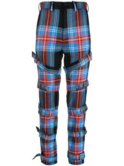 tartan buckled straight-leg trousers by CHARLES JEFFREY LOVERBOY