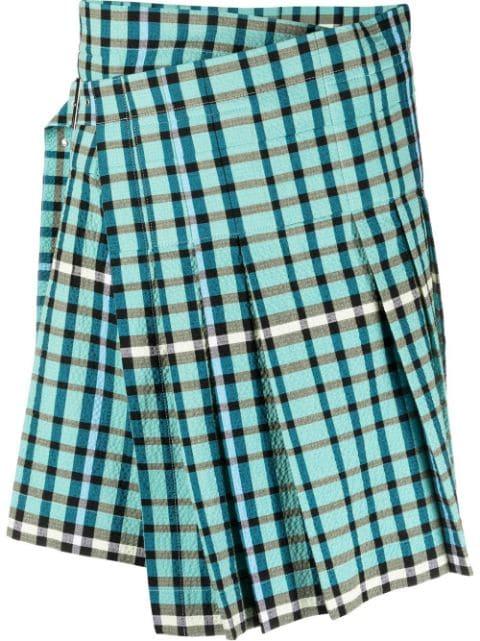 tartan-print mini kilt by CHARLES JEFFREY LOVERBOY