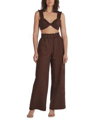 Diana Linen Cotton Crop Top by CHARLIE HOLIDAY