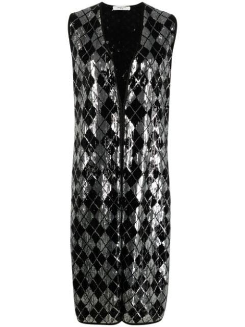 sequin-embellished sleeveless jacket by CHARLOTT