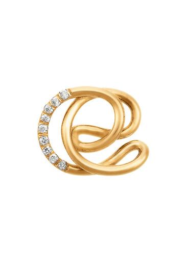 Alphajoaillerie 18kt gold necklace - letter E by CHARLOTTE CHESNAIS