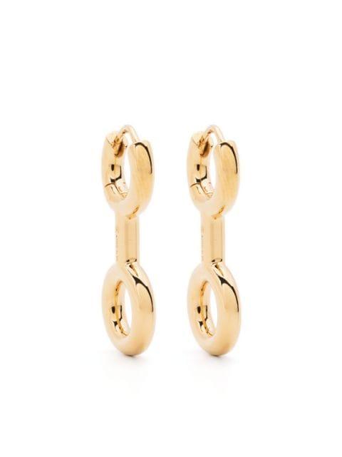 Binary Chain huggie earrings by CHARLOTTE CHESNAIS