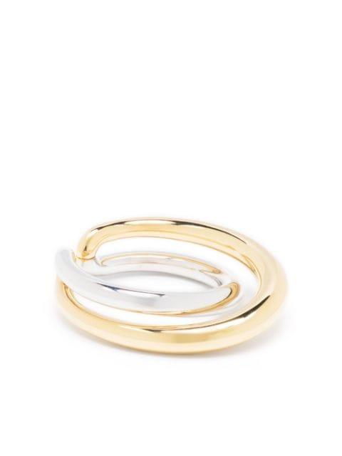Initial two-tone design ring by CHARLOTTE CHESNAIS