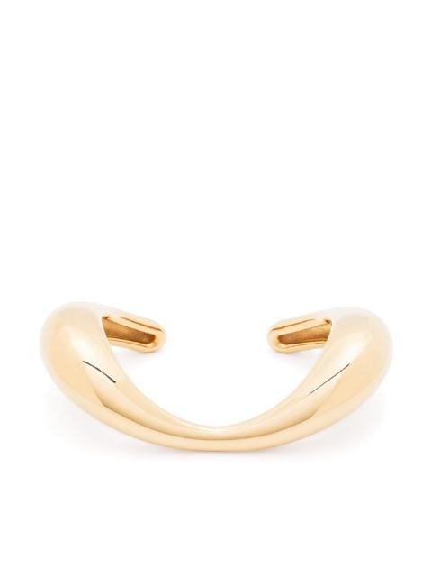 Lips gold-plated cuff bracelet by CHARLOTTE CHESNAIS
