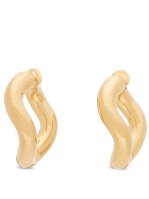 Wave hoop earrings by CHARLOTTE CHESNAIS