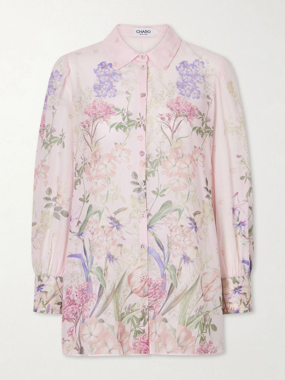 Aster floral-print cotton-blend shirt by CHARO RUIZ IBIZA