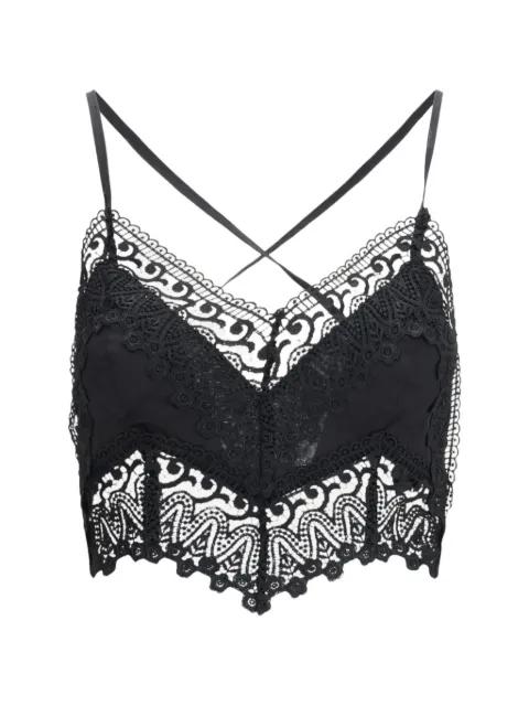 Blanca lace-trim cropped top by CHARO RUIZ IBIZA